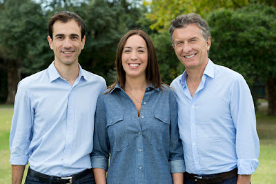 Pablo Petrecca, Maria Eugenia Vidal y Mauricio Macri