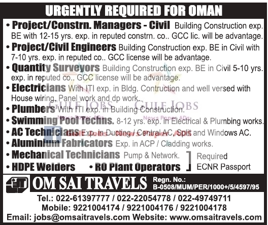 Urgent Job Opportunities for Oman