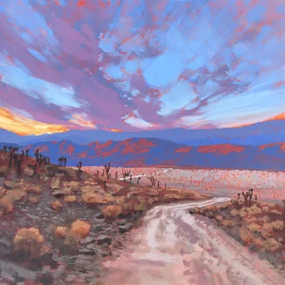 DEATH VALLEY ROAD painting Jim Musil