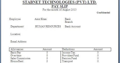 payslip free calculator Company Private Salary Slip payslip free calculator Company Private Salary Slip