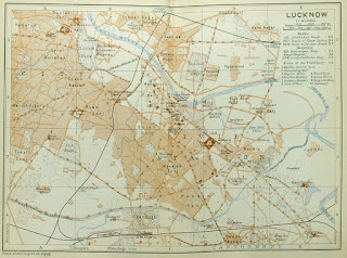 old map on Lucknow ,18 century map of Lucknow