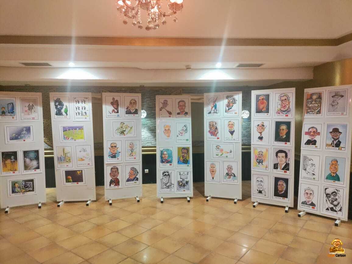 Photos from inauguration of the 6th international caricature competition, Morocco