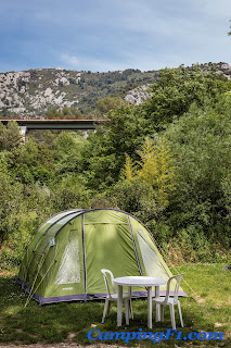 Pre Pitched tent at Camping F1 Monaco