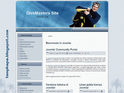 Divemaster - шаблон для Joomla 1.5