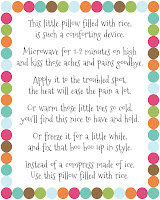 DIY Rice Bag Warmers Poem Printable at artsyfartsymama.com #printable #freeprintable