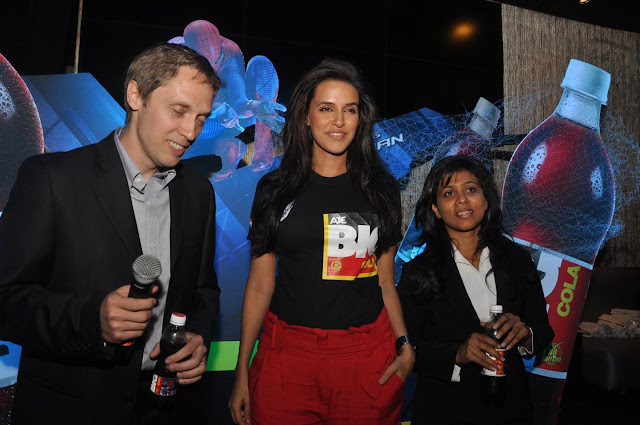 neha dhupia at the new logo launch of cola brand big cola. actress pics