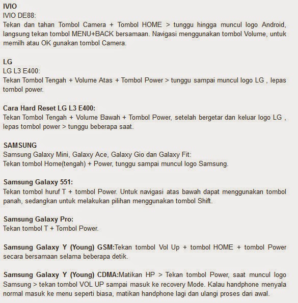 Lebih lengkapnya tentang Cara Instal Atau Reset Ulang Hape/Handphone ...