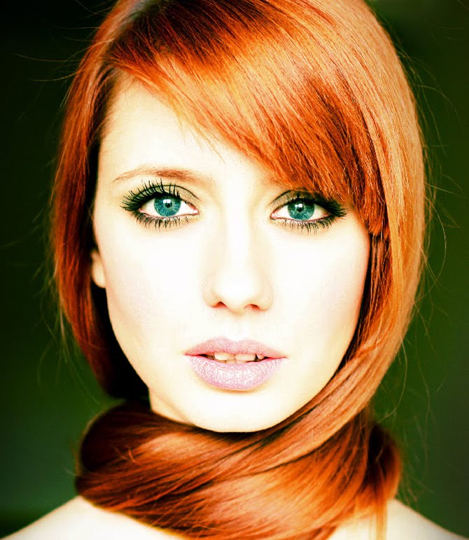 Red hair beauty