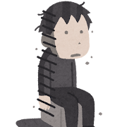 燃え尽きた人のイラスト(男性)