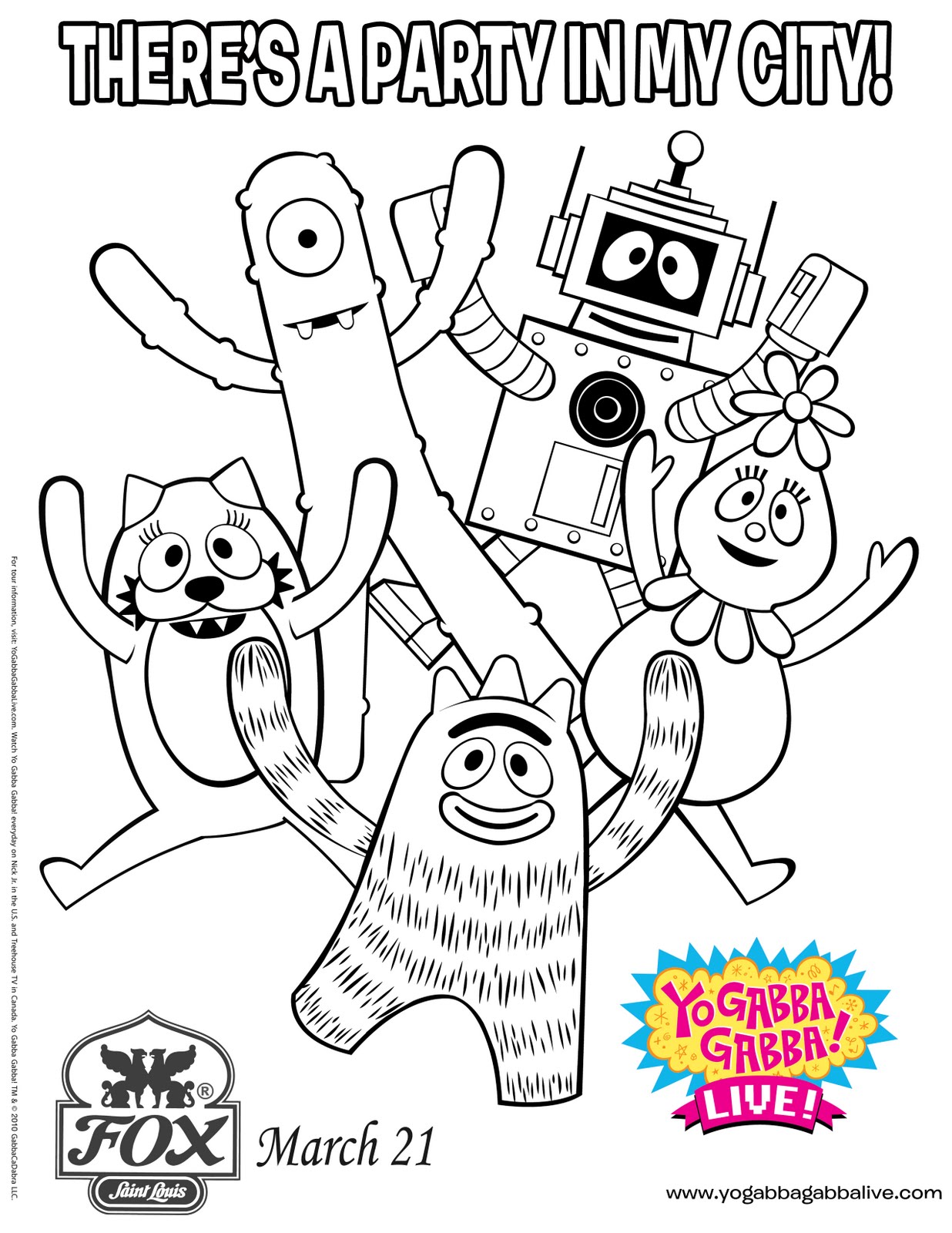 Printable Coloring Pages: Yo Gaba Gaba Coloring Pages