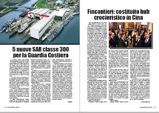 NOVEMBRE 2018 PAG. 12 - 5 nuove SAR classe 300 per la Guardia Costiera