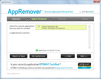 AppRemover программа корректног удаления антивирусов и их остатков