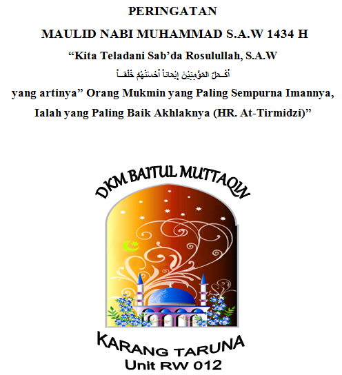 Proposal Maulid Nabi Muhammad S.A.W - Fantastic Blue