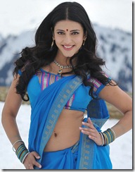 Shruti Hassan Hot in Saree @ Gabbar Singh