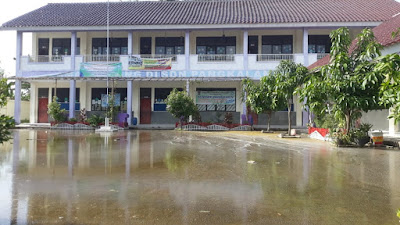 KBM Terganggu, SDN Pangkalan IV di Teluknaga Terendam 