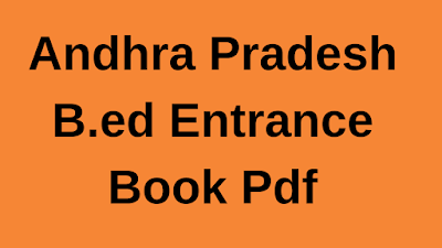 Andhra B.ed Entrance Book in Hindi/English Pdf Free Download 