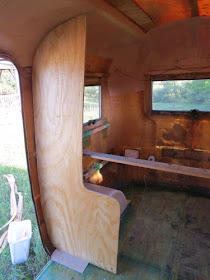 plywood wall for the inside of a fiberglass trailer