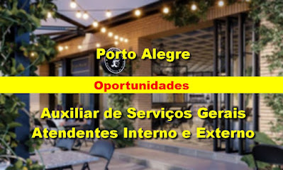 Vagas para Auxiliar de Serviços Gerais e Atendentes em Porto Alegre