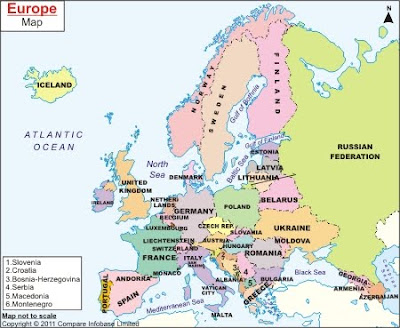 Map of Europe Countries 1