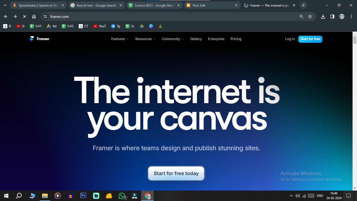 Framer — The internet is your canvas