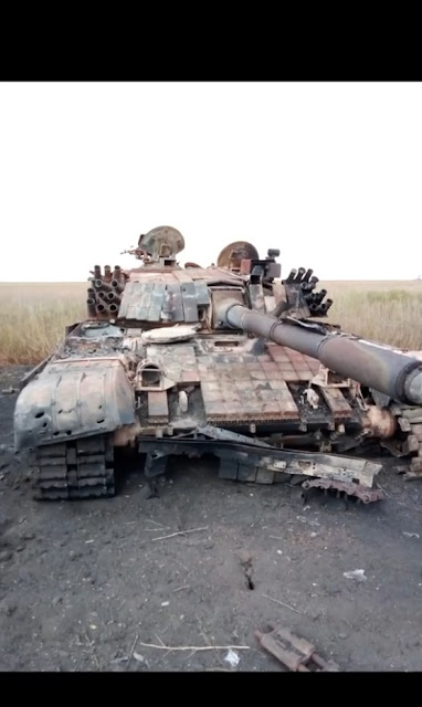 Polish PT-91 tank destroyed