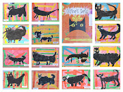 We loved the colourful backgrounds in the story. (black cats)