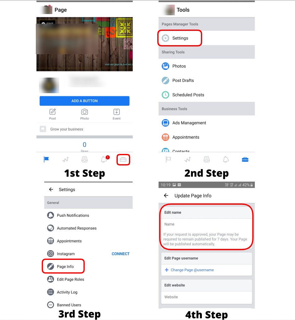 Facebook pages manager app