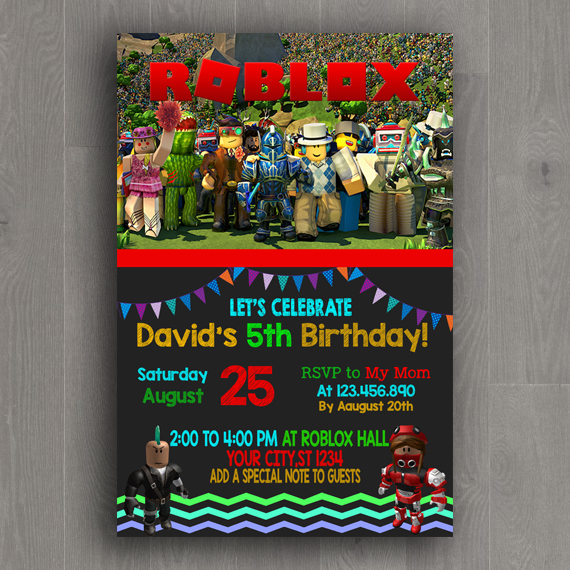 Http Thepodomoro Com Roblox Invitation Chalkboard Video Game Invite Roblox Birthday Roblox Birthday Invitation Roblox Party Theme Digital File Invitation - roblox themed digital birthday invitation etsy