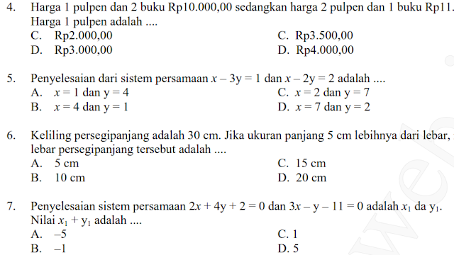 Contoh Soal Persamaan Linear Satu Variabel Adalah Contoh Soal Persamaan Linear Satu Variabel Adalah