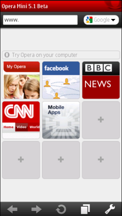 المتصفح الفعال اوبرا ميني لهواتف نوكيا 