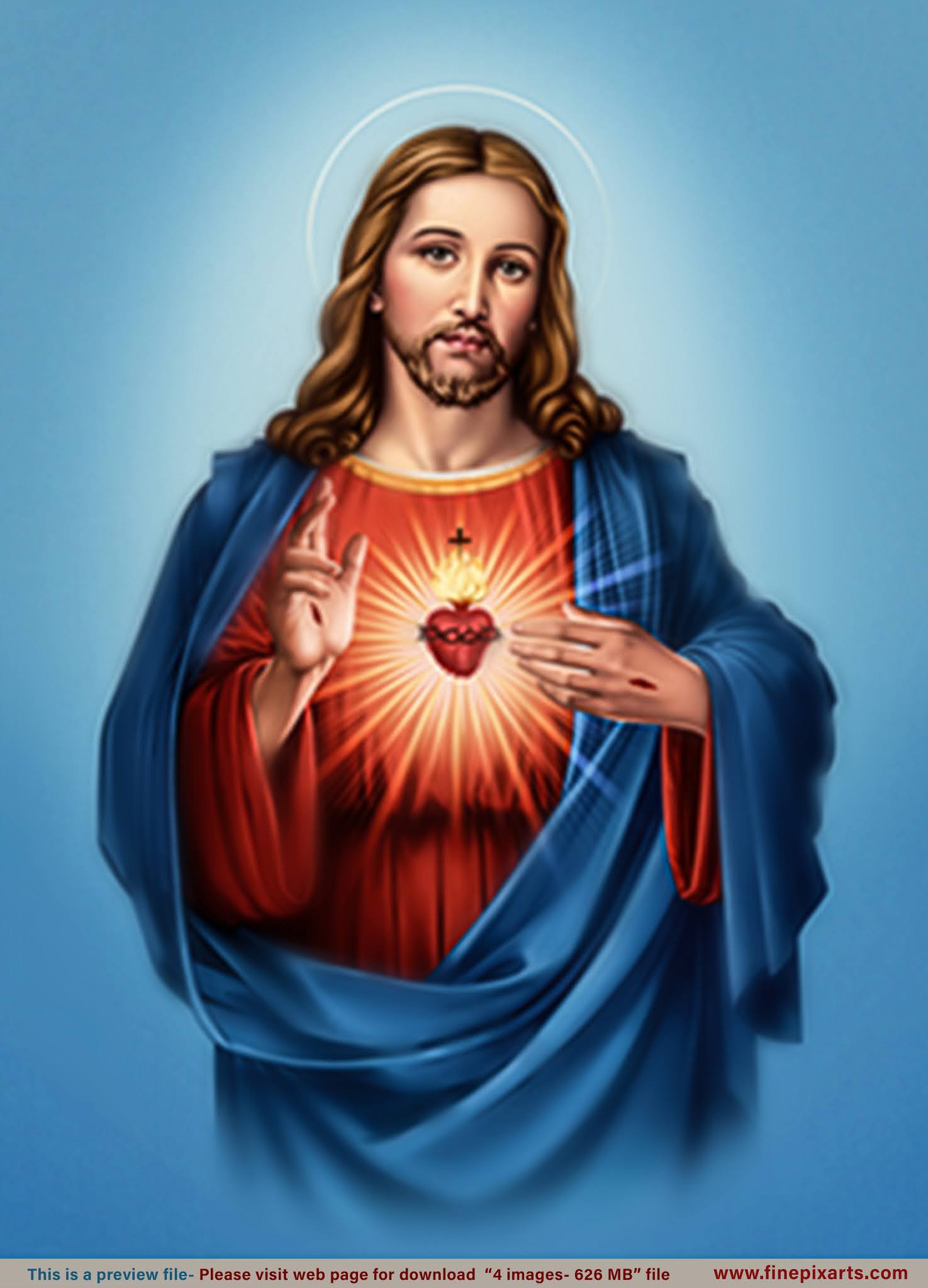 Sacred Heart of Jesus Christ_Light Blue 156 MB