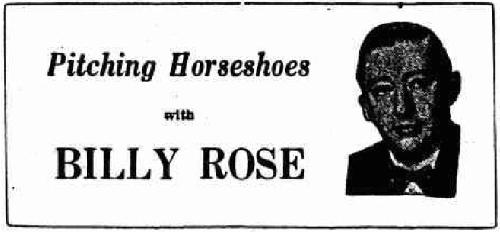 Pitching Horseshoes with Billy Rose