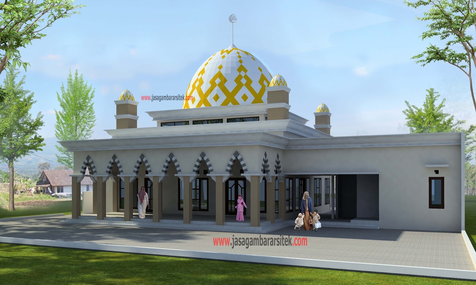 Masjid Minimalis Palembang  Layanan Jasa Gambar Arsitek
