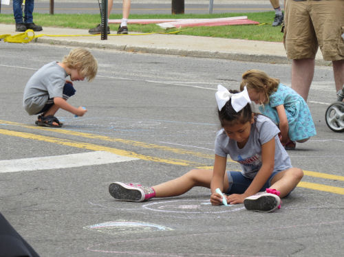 sidewalk chalk drawing