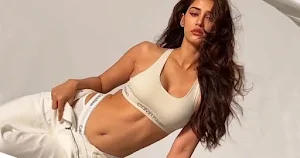 disha patani calvin klein bra underwear navel cleavage