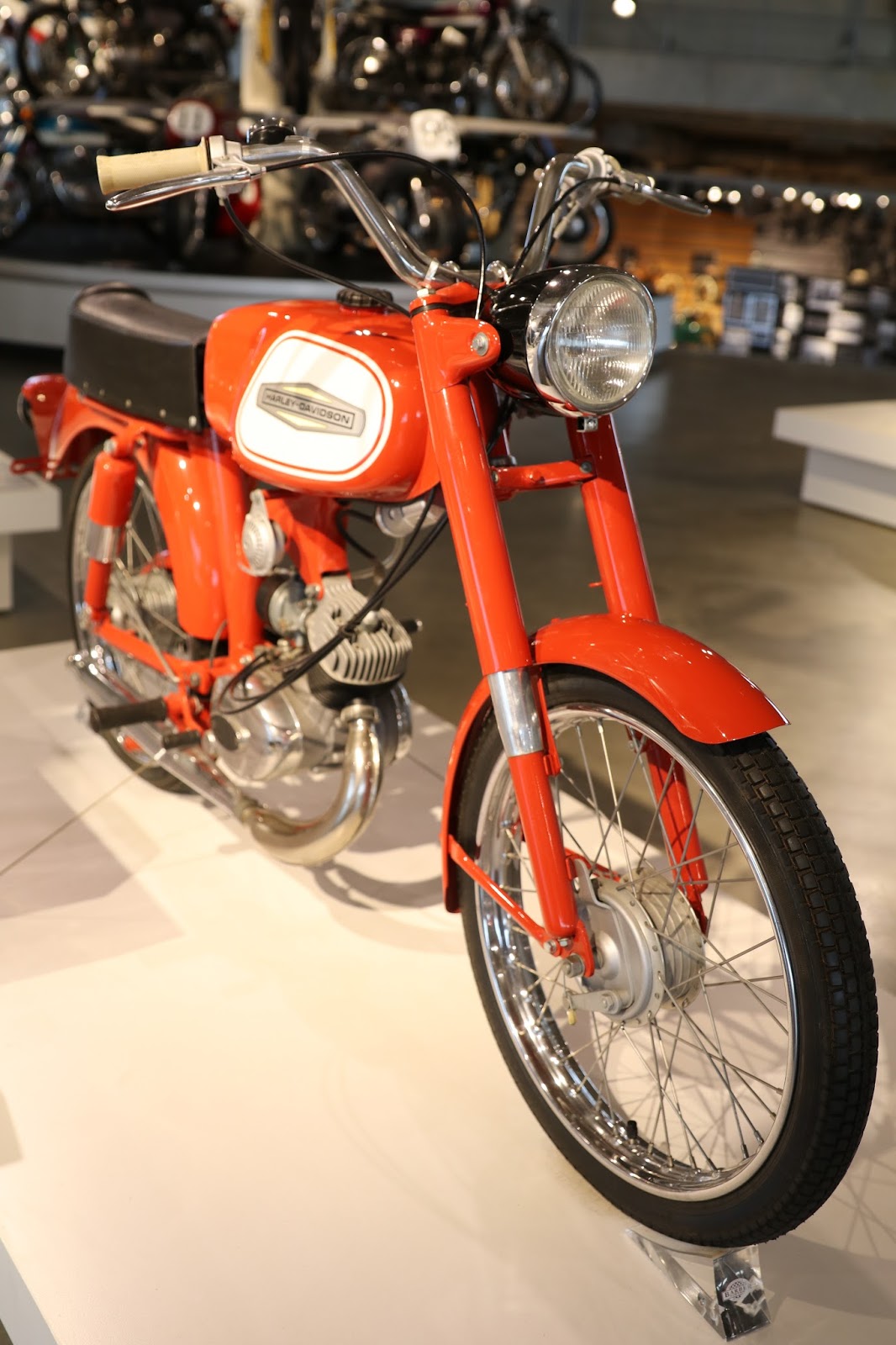 OldMotoDude 1966 HarleyDavidson/Aermacchi M50 Sport on display at the