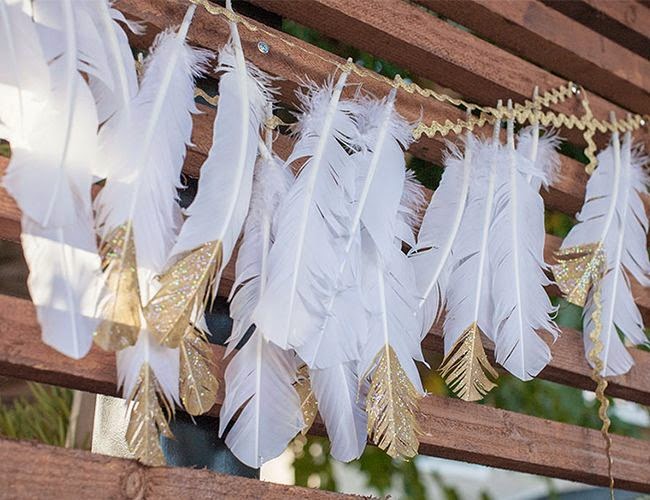 http://www.inspiredbythis.com/grow/boho-gold-baby-shower/