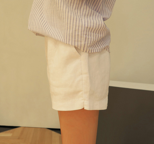  Pull-On Linen Shorts