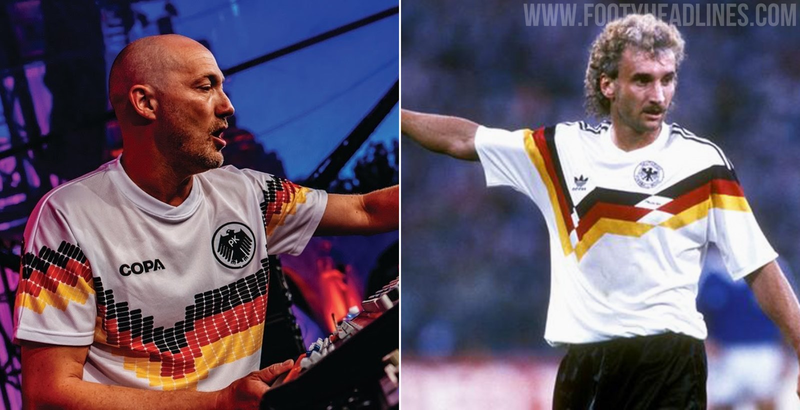 Agregar Pigmalión Identidad Copa x Paul Kalkbrenner Germany Remake Kit Released - Tribute to Italia 90  Shirt - Footy Headlines