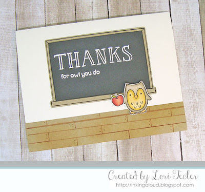 Thanks for Owl You Do card-designed by Lori Tecler/Inking Aloud-stamps and dies from Lawn Fawn