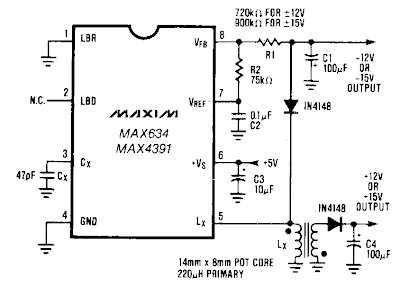 Dual Output dc-dc Converter Circuit Diagram