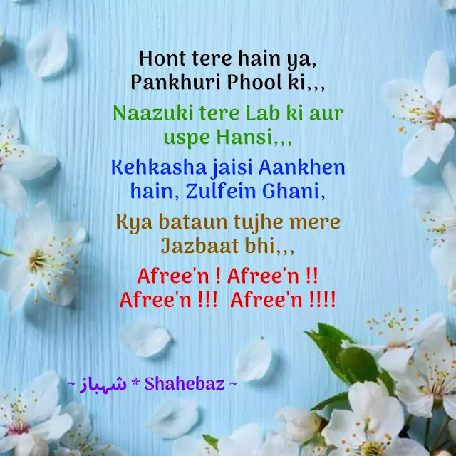 Afreen ! Afreen !! | Love Shayari | Urdu Shayari | Urdu Poetry | Two Lines Poetry
