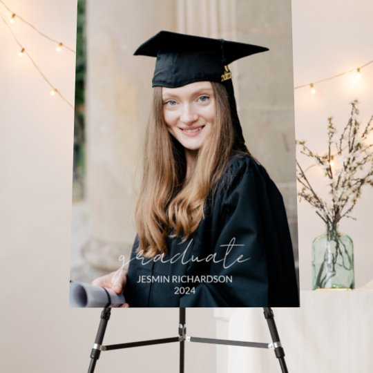 Script Grad Celebration Photo Foam Board