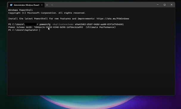 How to turn on Ultimate Performance mode Windows 11