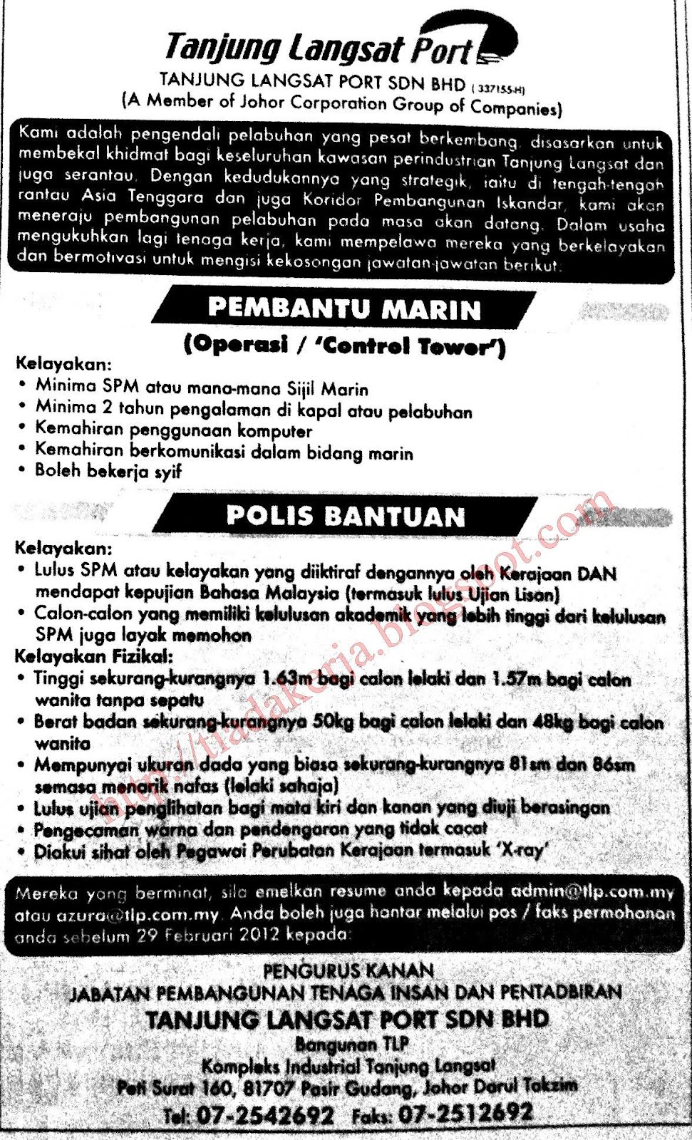 Jawatan Kosong Kerani Forwarding Port Klang Kerkoso