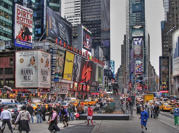 Scottish soccer in Times Square, New York