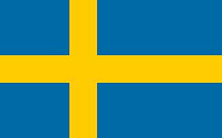 Bandeira da Suécia.
