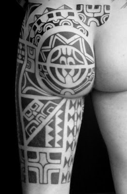 Marquesian Tattoo, Thigh Tattoo