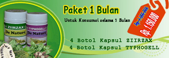 paket obat kanker 1 bulan 4 botol ziirzax ekstrak daun sirsak dan 4 botol typhogell ekstrak keladi tikus paket pengobatan kanker untuk satu minggu dari de nature indonesia