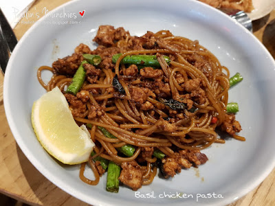 Basil chicken pasta - Starker Q at JEM - Paulin's Munchies